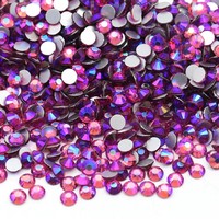 Vente en gros d'usine : Strass en cristal AB de haute qualité à dos plat non fixé pour robes de mariée, artisanat et bricolage