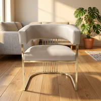 Chaise de bureau ergonomique moderne en PU pour le bureau, la maison, la salle à manger et le salon, avec dossier réglable en hauteur - Vente en gros