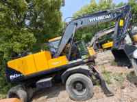 Excavatrice HYUNDAI 150W-9 d'occasion fiable de Corée pour la manutention des matériaux, excavatrice sur pneus Hyundai d'occasion pour la construction