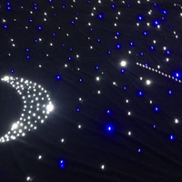 Ava LED aydınlatmalı perde yıldızlı gökyüzü bez
