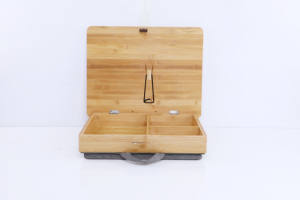 Fabrika fiyat ahşap tur masası dizüstü yastık ile yatak masası ekstra büyük taşınabilir LapDesk tur masası - Product Image 6