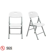 Vente en gros de chaises pliantes rondes en plastique chaises pliantes blanches pour jardin, banquet, camping, mariage