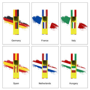 Crayons <span class=keywords><strong>de</strong></span> peinture faciale non toxiques et résistants à la transpiration pour enfants, couleurs <span class=keywords><strong>de</strong></span> drapeau personnalisées GP, pour les fans <span class=keywords><strong>de</strong></span> football, <span class=keywords><strong>d</strong></span>écorations <span class=keywords><strong>de</strong></span> match, France, Allemagne - Product Image 3