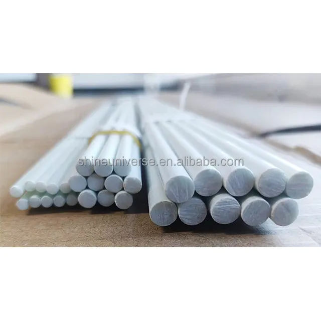 SU-Factory Custom Varillas de fibra de vidrio de alta calidad 2mm 3mm 4mm 4,5mm 5mm Pultrudfiber Glass Rod Spear