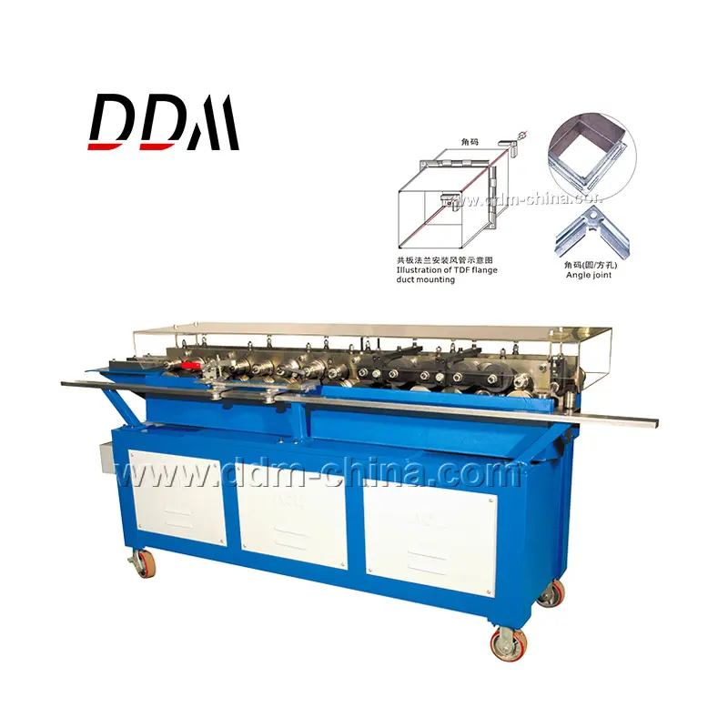 DDM Factory OEM 1/6 TDC/TDFダクトフランジ成形機長方形エアダクト用