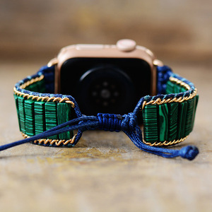 สายนาฬิกา Apple Watch แบบถักมือ สีเขียวและน้ำเงิน ดีไซน์แบบกำไลข้อมือ แฟชั่นสำหรับสมาร์ทวอทช์ Apple Watch - Product Image 2