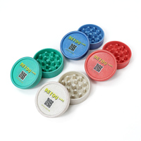 Broyeur à herbes sèches en plastique biodégradable personnalisé en gros, fabricant chinois, broyeurs de 55 mm pour herbes