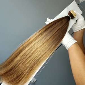 เทปต่อผมยี่ห้อ Jasmine Beauty พรีเมียม เส้นผมแท้แบบ Double Drawn สีบลอนด์ออมเบร คุณภาพระดับซาลอน ขายส่ง - Product Image 2