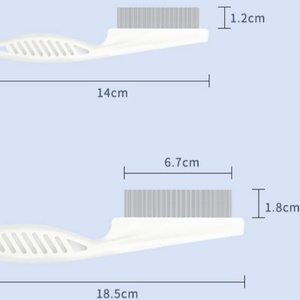 Peigne pour animaux de compagnie à poignée blanche avec aiguille en acier pour l'élimination des poux de <span class=keywords><strong>puces</strong></span> de chien <span class=keywords><strong>chat</strong></span> peigne à <span class=keywords><strong>puces</strong></span> dense matière plastique directement du fabricant - Product Image 2