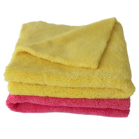 Serviette en microfibre corail épaisse et moelleuse pour le detailing automobile, séchage rapide, sans peluches, pour le nettoyage et l'essuyage