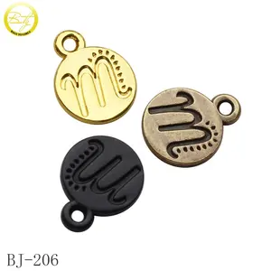 Groothandel Handgemaakte Emaille Logo Metalen Hanger Sieraden Ronde Spacer Kralen Voor Ketting