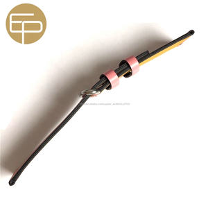 Cuadrado Rosa cola de 12 14 16 18 20 22 24mm cómodo suave napa genuina becerro cuero reloj banda negro con el lado pintado - Product Image 5