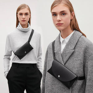 <span class=keywords><strong>Riñonera</strong></span> pequeña de piel lisa personalizada para mujer, Bolso pequeño con cinturón, tipo sobre, para la cintura - Product Image 4