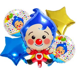 Nuevo Globo Metálico con Tema Azul del <span class=keywords><strong>Payaso</strong></span> de Dibujos Animados <span class=keywords><strong>Plim</strong></span> en Forma de Estrella para Decoración de Fiestas de Cumpleaños Infantiles - Product Image 3
