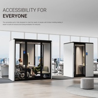 Cabine de négociation insonorisée modulaire moderne Comine, idéale pour bureau, hôtel, entrepôt, école – Mobile, durable et écologique – Cabine musicale