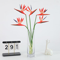 Fleur artificielle Strelitzia (Oiseau de paradis) toucher réel 60 cm – Vente en gros de fleurs en soie pour décoration tropicale d'hôtels et mariages – Fournisseur en gros