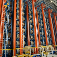 Système de rayonnage radio ASRS en acier avec revêtement en poudre, multi-niveaux, robuste et antirouille