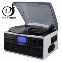 Gramophone en vinyle avec Cassette Radio AM/FM, lecteur CD, terminal mobile, nouveau, fourniture d'usine, moderne, 2019