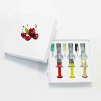 CR Boîte De Papier Seringues Cosmétiques Emballage Seringue En Verre Borosilicate Métal En Plastique Coloré Piston Luer Lock Seringues 1ml Verre
