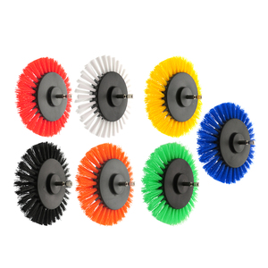 3.5Inch 85mm Red Round Shape Gap <strong>Drill</strong> Cleaning Brushes Detail Power Scrubber Brush <strong>Attachment</strong> for Car Household Corner <strong>Cleaner</strong> - Product Image 1