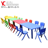 Ensemble table et chaises de classe pour la maternelle, pour enfants d'âge préscolaire, avec coins arrondis, structure stable et approvisionnement en gros