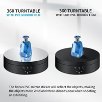 KAMPHO 5.4 ''360 Degrés Motorisé Rotation Présentoir Table Tournante, 3 Vitesses Tourne-Disque Électrique pour Photographie avec Câble USB