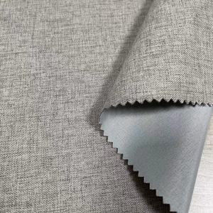 Dos lados ligero efecto de dos colores lino tejido cruzado diseño cortina tela Hotel sala de estar ventana cortinas tela - Product Image 3