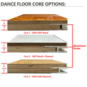 أرضية رقص خشبية تفاعلية مخصصة بتصميم عصري مقاومة للانزلاق مع حواف ألومنيوم - لأثاث المسارح - Product Image 3