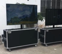 50 "55" 60 "65" 70 "80" Plasma/LCD/LED TV Flight Case con elevador eléctrico, Monitor Case