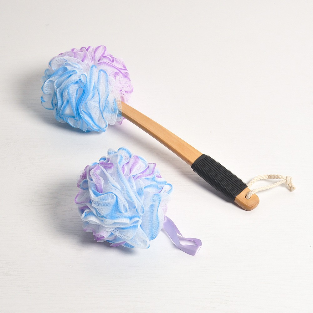 Cepillo de baño/bola de baño (azul, blanco, morado)
