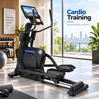 K-FIT GSK3 Cross-trainer Inclinable Commercial avec Écran Tactile Intelligent, Application Bluetooth, Capacité 180 kg, Pas de 21 Pouces, pour Salle de Sport à Domicile