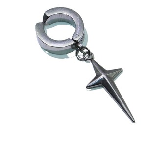 Star Shape <b>Clip</b>-on Earrings Stainless Steel For Men And Women Simple Style No Piercing Required Fashion Jewelry - Product Image 5