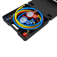 Ensemble de manomètres pour réfrigérant pour climatisation automobile - Compatible avec R134/R410a/R22/R407c Outils automobiles