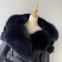 Jxwatcher Pelzjacke mit Gürtel Winter Luxus Großer Echter Fuchspelz mit Kapuze Großhandel Echtes Schafsfell Dicker Ledermantel Damen