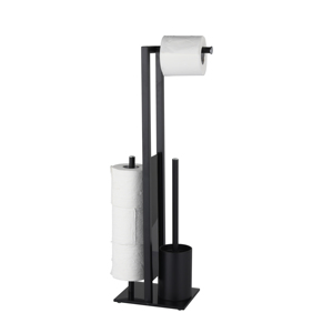 Porte-papier Tube carré de haute qualité couleur noire porte-rouleau de papier toilette avec <span class=keywords><strong>brosse</strong></span> de toilette BTH093 - Product Image 3
