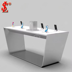 Comptoir d'affichage de magasin mobile professionnel avec lumières LED, téléphone <span class=keywords><strong>en</strong></span> verre et <span class=keywords><strong>en</strong></span> métal et support de vitrine TV pour magasin de détail - Product Image 2