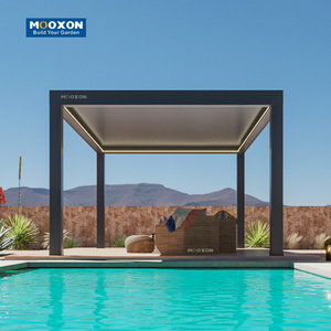 جناح فاخر قابل للسداد من الألومنيوم الحيوي للمناخ مقاوم للماء ، جناح مزود بمحرك للتظليل الجانبي للحمام - Product Image 4