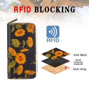 For Vegan Cork RFID Blocking Short Open Fruit Pattern Men's <b>Wallet</b> & Cosmetic Purse - Product Image 4