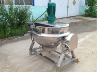 Bouilloire pré-fabriquée à la vapeur, de petite capacité de 50 litres, bouilloire pour sauce, fromage, compere et riz