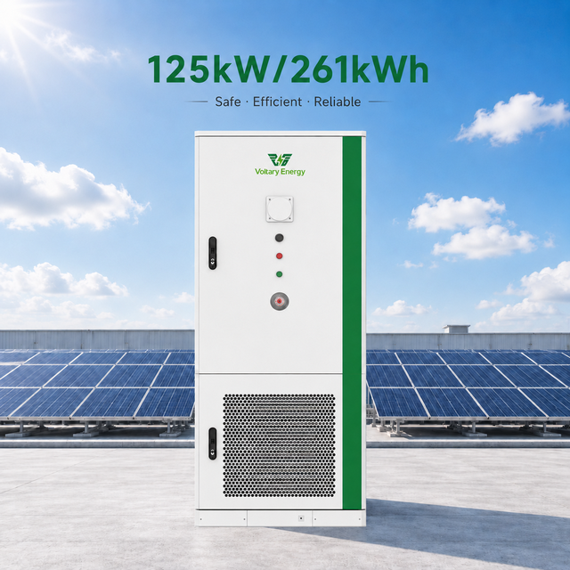 261kWh ESS Integrated Liquid Cooled Energy Storage Cabinet 125KW Hybrid Inverter Commercial LiFePO4 off Grid 314Ah