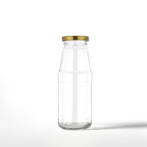 Botella <span class=keywords><strong>de</strong></span> vidrio para bebidas <span class=keywords><strong>de</strong></span> leche personalizada, botellas <span class=keywords><strong>de</strong></span> vidrio transparentes vacías redondas para café con <span class=keywords><strong>miel</strong></span> - Product Image 1