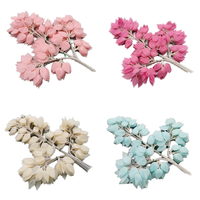 Feuilles de banian artificielles colorées à trois branches, très demandées, pour arbres décoratifs de maison, centre commercial, hôtel, en plastique durable