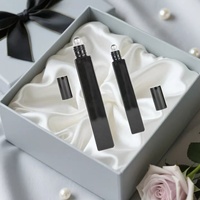 Flacons de parfum roll-on en verre dépoli coloré 10 ml, vides, avec bille roulante en acier inoxydable et bouchons en plastique pour huiles essentielles