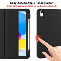 Étui Tri-Pliable pour iPad Air 11 Pouces 7ème/6ème Génération (M3/M2) 2025/2024 & iPad Air 5ème/4ème 10.9" 2022/2020 avec Porte-Crayon