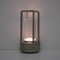 Lampe de table rechargeable au design moderne 3000mAh LED pour le camping Lanterne tactile portable sans fil pour l'extérieur