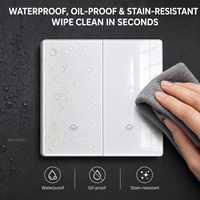 Prise murale industrielle standard britannique 16A en alliage d'aluminium IP21 avec interrupteur mural grand format, ports USB Type-C et prises TV