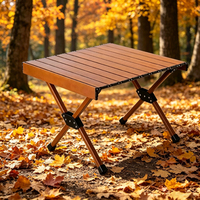 Table de camping pliable légère en aluminium, ultra-légère, avec dessus enroulable, mobilier d'extérieur moderne, imperméable