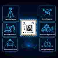 Module GNSS RTK miniature WT-11-RK 10,1x9,7 mm avec moteur RTK intégré, précision 1 cm + 1 ppm pour drones et robots autonomes
