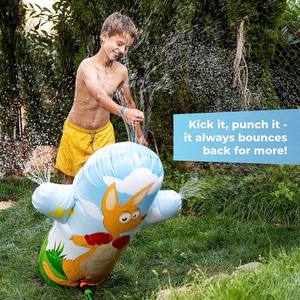 Kangaroo Brand Lightweight PVC Inflatable Waterproof Punching Bag Water Sprinkler <b>Toy</b> Foldable Blue Home Fitness Equipment for - Product Image 5