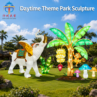 Lanterne en soie blanche artisanale pour festival animalier, étanche, avec lumière LED